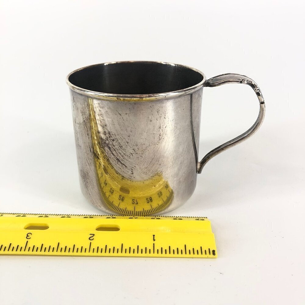 Silver Plated Small Cup With Spoon Handle